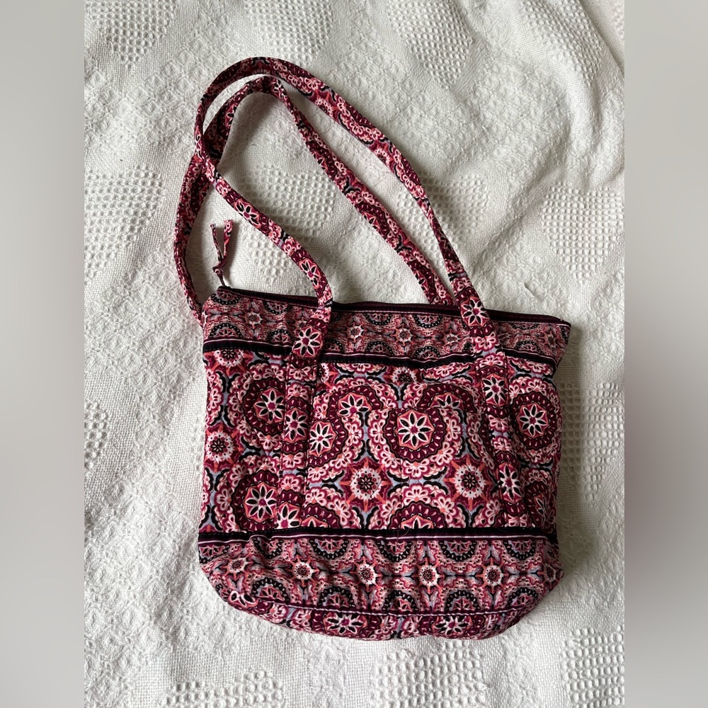 Pink Patterned Tote Bag